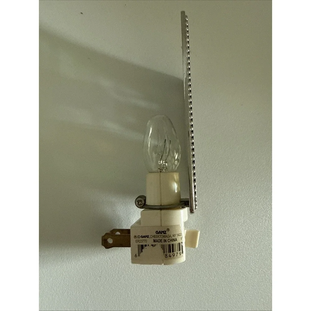 Ganz butterfly and flowers stained glass nightlight